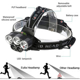 5 LED XM-L T6 XPE Headlight 15000 lumens LED USB Headlamp Camp Hike Emergency Light Fishing Out In Australia - Darrahopens