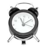 3Inch Portable Fashion Mini Metal Digital Alarm Clock with Battery Exquisite for Student Black