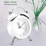 3Inch Portable Fashion Mini Metal Digital Alarm Clock with Battery Exquisite for Student White