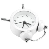 3Inch Portable Fashion Mini Metal Digital Alarm Clock with Battery Exquisite for Student White