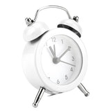 3Inch Portable Fashion Mini Metal Digital Alarm Clock with Battery Exquisite for Student White