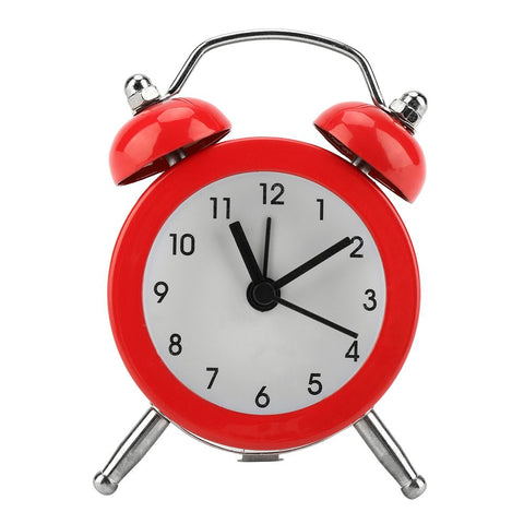 3Inch Portable Fashion Mini Metal Digital Alarm Clock with Battery Exquisite for Student Red In Australia - Darrahopens
