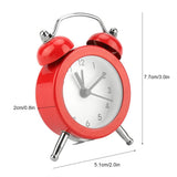 3Inch Portable Fashion Mini Metal Digital Alarm Clock with Battery Exquisite for Student Red