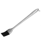 Stainless Steel Handle Silicone Head Basting Barbecue Oil Brush BBQ Roasting Tool (30cm)