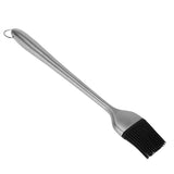 Stainless Steel Handle Silicone Head Basting Barbecue Oil Brush BBQ Roasting Tool (30cm)