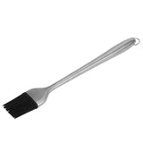 Stainless Steel Handle Silicone Head Basting Barbecue Oil Brush BBQ Roasting Tool (30cm)
