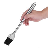 Stainless Steel Handle Silicone Head Basting Barbecue Oil Brush BBQ Roasting Tool (30cm)