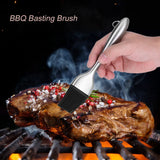 Stainless Steel Handle Silicone Head Basting Barbecue Oil Brush BBQ Roasting Tool (20cm) In Australia - Darrahopens
