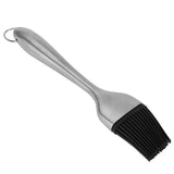 Stainless Steel Handle Silicone Head Basting Barbecue Oil Brush BBQ Roasting Tool (20cm)