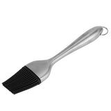 Stainless Steel Handle Silicone Head Basting Barbecue Oil Brush BBQ Roasting Tool (20cm)