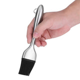 Stainless Steel Handle Silicone Head Basting Barbecue Oil Brush BBQ Roasting Tool (20cm)