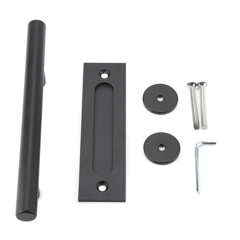 Black Heavy Duty Carbon Steel Sliding Barn Door Closet Pull Handle Wooden Gate Hardware In Australia - Darrahopens