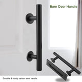 Black Heavy Duty Carbon Steel Sliding Barn Door Closet Pull Handle Wooden Gate Hardware In Australia - Darrahopens