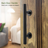Black Heavy Duty Carbon Steel Sliding Barn Door Closet Pull Handle Wooden Gate Hardware In Australia - Darrahopens