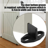 Black Coated Plastic Floor Guide for Sliding Barn Door Bottom Gate Hardware Accessory In Australia - Darrahopens