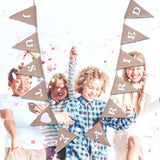 12pcs/ Set Fashionable Cloth Triangle Banner Just Married English Letter for Party Decoration In Australia - Darrahopens