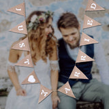 12pcs/ Set Fashionable Cloth Triangle Banner Just Married English Letter for Party Decoration In Australia - Darrahopens