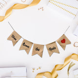5pcs Set Fashionable Cloth Forked Tail shaped Banner for Party Decoration