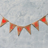 LOVE Triangle Linen Hanging Flags Banner Bunting for Wedding Bridal Shower Proposal Decoration In Australia - Darrahopens