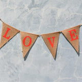 LOVE Triangle Linen Hanging Flags Banner Bunting for Wedding Bridal Shower Proposal Decoration In Australia - Darrahopens