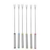 6pcs/Set Stainless Steel Chocolate Cheese Dessert Fondue Pot Forks Kitchen Tool Tableware In Australia - Darrahopens