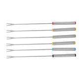 6pcs/Set Stainless Steel Chocolate Cheese Dessert Fondue Pot Forks Kitchen Tool Tableware