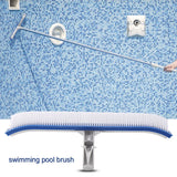 18in Swimming Pool Wall Brush Cleaning Tools Aluminum Handle for Pond Spa Hot Spring Pools In Australia - Darrahopens
