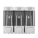 Wall Mounted 3-Chamber Liquid Lotion Shampoo Soap Dispenser Set Bathroom Accessories In Australia - Darrahopens