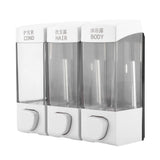 Wall Mounted 3-Chamber Liquid Lotion Shampoo Soap Dispenser Set Bathroom Accessories In Australia - Darrahopens
