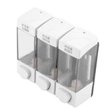 Wall Mounted 3-Chamber Liquid Lotion Shampoo Soap Dispenser Set Bathroom Accessories In Australia - Darrahopens