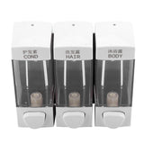 Wall Mounted 3-Chamber Liquid Lotion Shampoo Soap Dispenser Set Bathroom Accessories