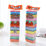 10pcs/ Set Durable Cleaning Sponge Kitchen Tool for Dishes Bowl Pot Pan