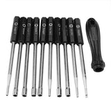 10 PCS Carburetor Adjustment Set Screwdriver Card Tool Splined Pacman Double D Type