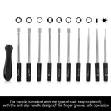 10 PCS Carburetor Adjustment Set Screwdriver Card Tool Splined Pacman Double D Type