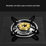 4Pcs Gas Range Stove Burner Covers Protector NOn Stick Oil Protection Mat Kitchen Tool(Black)