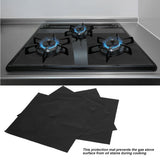 4Pcs Gas Range Stove Burner Covers Protector NOn Stick Oil Protection Mat Kitchen Tool(Black) In Australia - Darrahopens