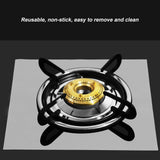 4Pcs Gas Range Stove Burner Covers Protector NOn Stick Oil Protection Mat Kitchen Tool(Silver)