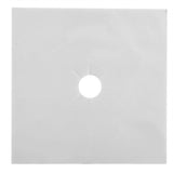 4Pcs Gas Range Stove Burner Covers Protector NOn Stick Oil Protection Mat Kitchen Tool(Silver)