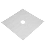 4Pcs Gas Range Stove Burner Covers Protector NOn Stick Oil Protection Mat Kitchen Tool(Silver)