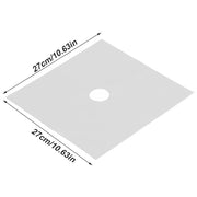 4Pcs Gas Range Stove Burner Covers Protector NOn Stick Oil Protection Mat Kitchen Tool(Silver)