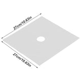4Pcs Gas Range Stove Burner Covers Protector NOn Stick Oil Protection Mat Kitchen Tool(Silver)