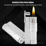 Vintage Stainless Steel Petrol Oil Lighter Cigarette Lighter (Silver) In Australia - Darrahopens