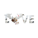 Love and Bat Pattern Wall Sticker for Living Room Backdrop Wall Bedroom In Australia - Darrahopens