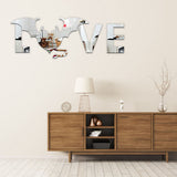 Love and Bat Pattern Wall Sticker for Living Room Backdrop Wall Bedroom In Australia - Darrahopens