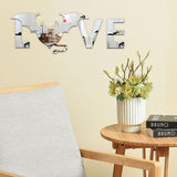 Love and Bat Pattern Wall Sticker for Living Room Backdrop Wall Bedroom