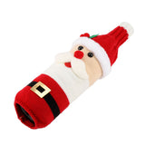 Knitted Wine Bottle Cover Bag Protector Christmas Table Party Decoration Ornament (Santa Claus)