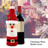Knitted Wine Bottle Cover Bag Protector Christmas Table Party Decoration Ornament (Santa Claus)
