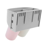 Compact Toothbrush Rack Multi-functional Bathroom Organizer Cosmetic Shaver Storage Holder(#1)
