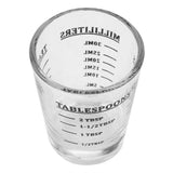 Small Glass Measuring Cup Oz / Ml / Teaspoon / Tablespoon 4 Scales 1ounce 30ml Kitchen Tool