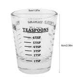 Small Glass Measuring Cup Oz / Ml / Teaspoon / Tablespoon 4 Scales 1ounce 30ml Kitchen Tool